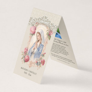 Catholic Funeral Virgin Mary Prayer Holy Card