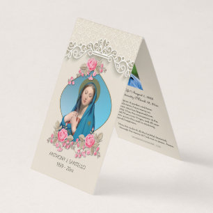 Catholic Funeral Virgin Mary Prayer Holy Card
