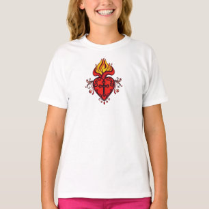 Catholic Girl's Sacred Heart of Jesus Tee Shirt