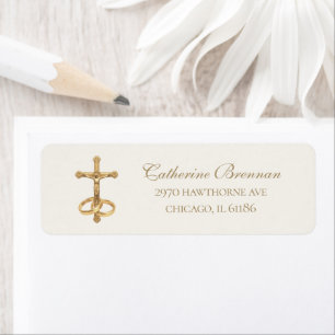 Catholic Gold Crucifix and Rings Wedding