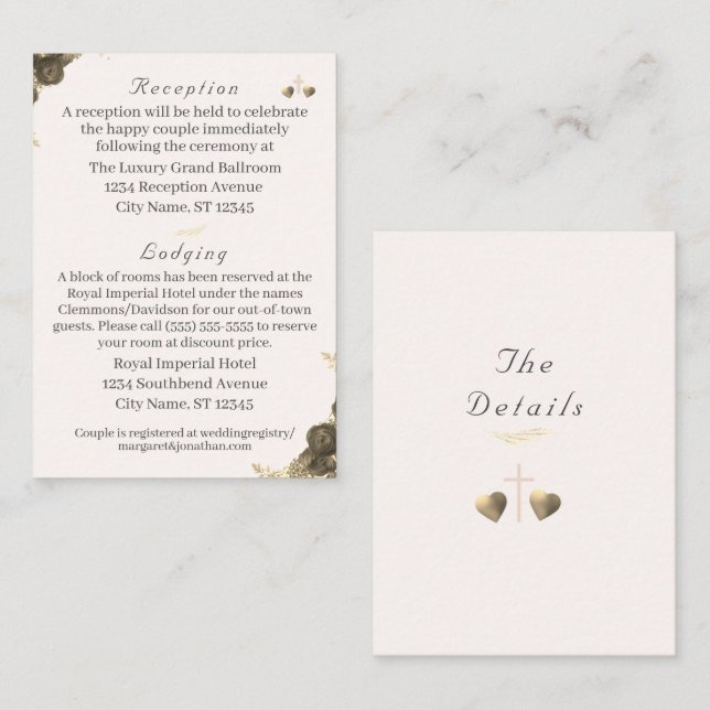 Catholic Grace Wedding  Enclosure Card (Front/Back)