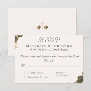 Catholic Grace Wedding RSVP Card