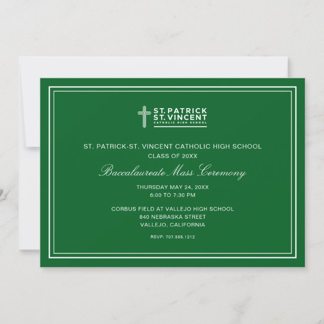 Catholic Graduation Mass Invitation (Front)