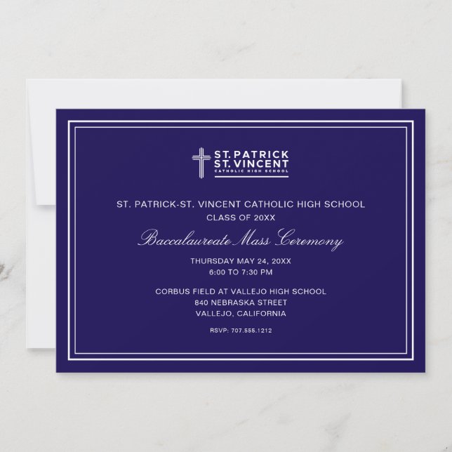 Catholic Graduation Mass Invitation (Front)