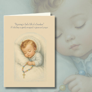 Catholic Grandson Congratulations for Grandparents Card