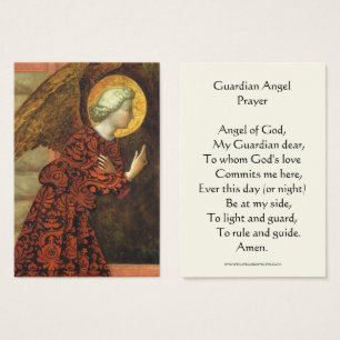 Catholic Guardian Angel Prayer Holy Card
