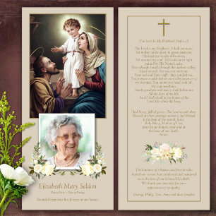 Catholic Holy Family Funeral Thank You Card