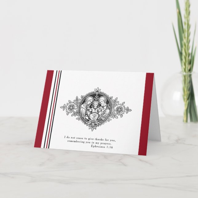 Catholic Holy Family Jesus Mary Joseph Scripture Card (Front)