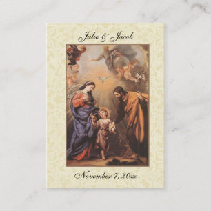 Catholic Holy Family Wedding Favour Holy Card