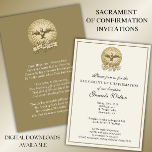 Catholic Holy Ghost Sacrament of Confirmation Invitation