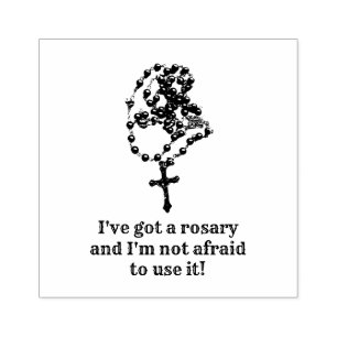 Catholic Holy Rosary Religious Virgin Mary Quote R Rubber Stamp