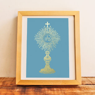 catholic home decor  small 5" x 7" Eucharist 