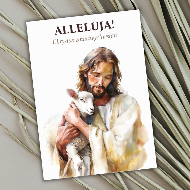 Catholic Jesus Christ Religious Polish Easter Card (Creator Uploaded)