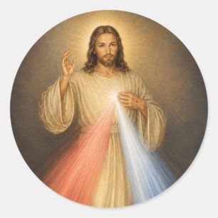 Catholic Jesus Divine Mercy Religious Classic Round Sticker