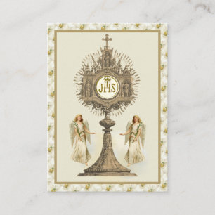 Catholic Jesus Eucharist Angels Prayer Easter Busi Business Card
