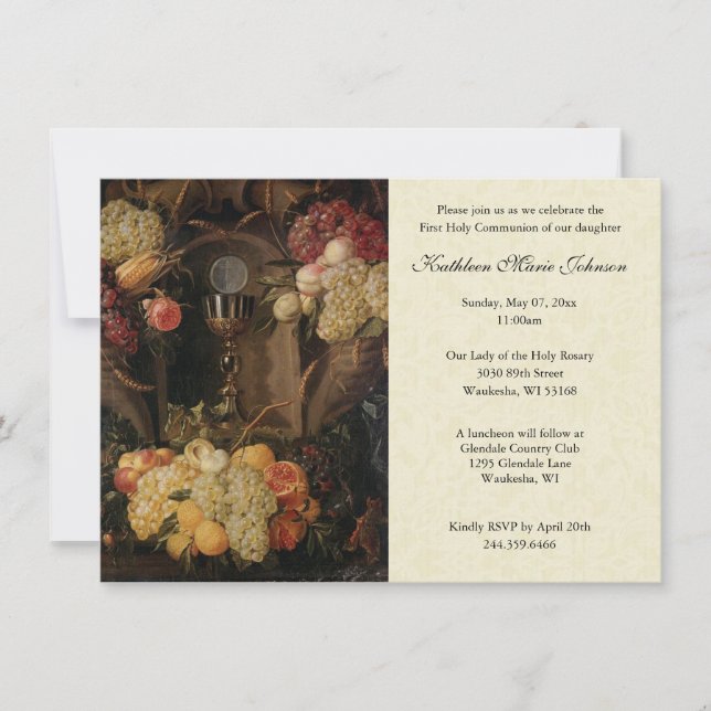 Catholic Jesus First Communion Invitations (Front)