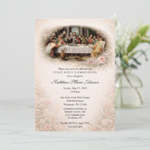 Catholic Jesus First Communion Invitations