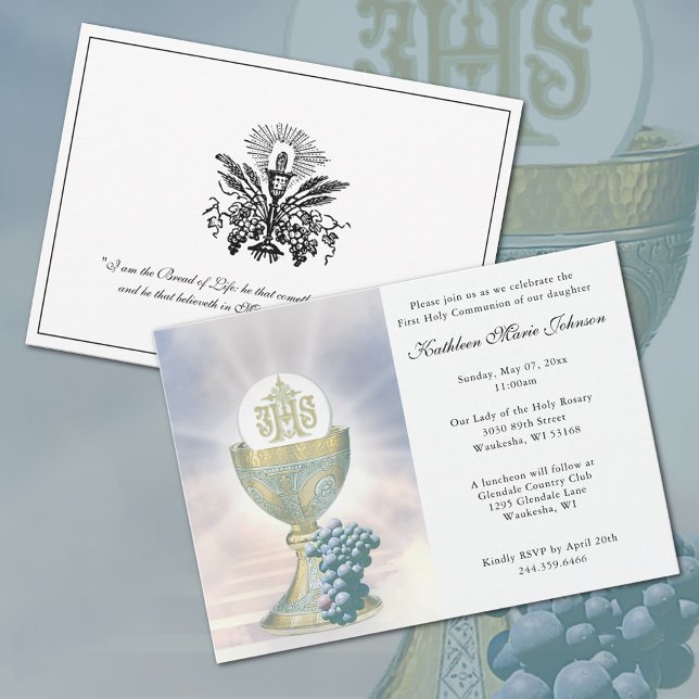 Catholic Jesus First Communion Invitations (Creator Uploaded)