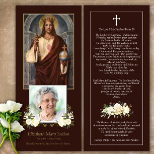 Catholic Jesus Our King Funeral Thank You Card