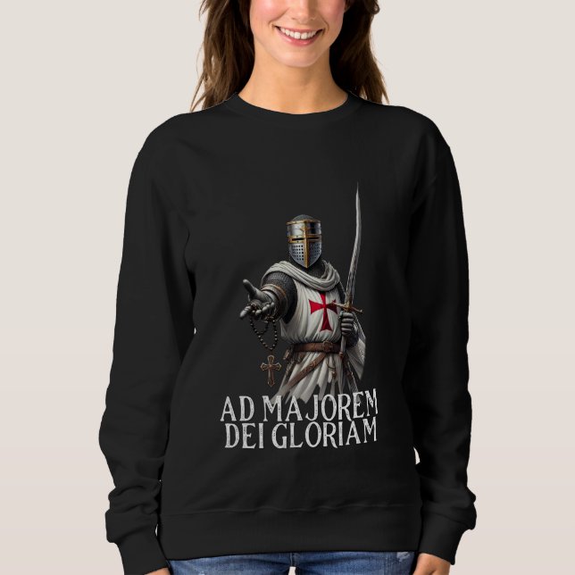 Catholic Knight Templar Latin Crusader Cross 2 Sweatshirt (Front)