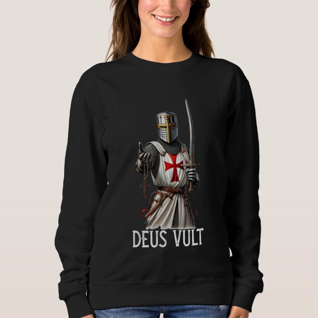 Catholic Knight Templar Latin Crusader Cross 6 Sweatshirt (Front)