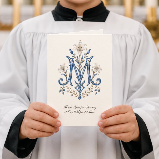 Catholic Marian Wedding Altar Server Card (Creator Uploaded)