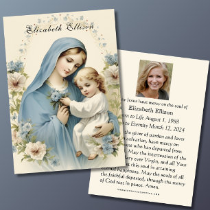 Catholic Mary and Jesus Funeral Memorial Prayer