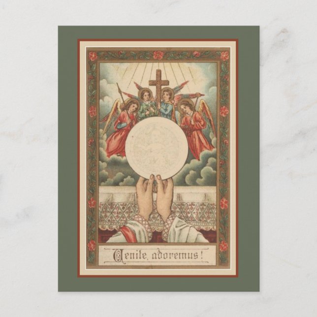 Catholic Mass Latin Mass Priest Hands Religious Postcard (Front)