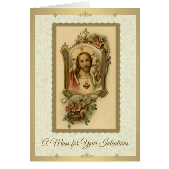 Catholic Mass Memorial Offering Sacred Heart (Front)