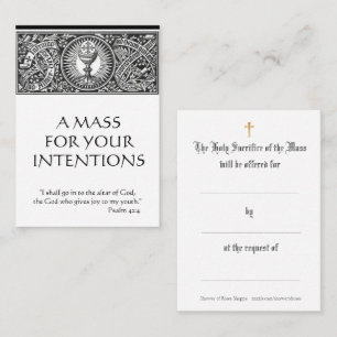 Catholic Mass Offering Prayer Holy Cards