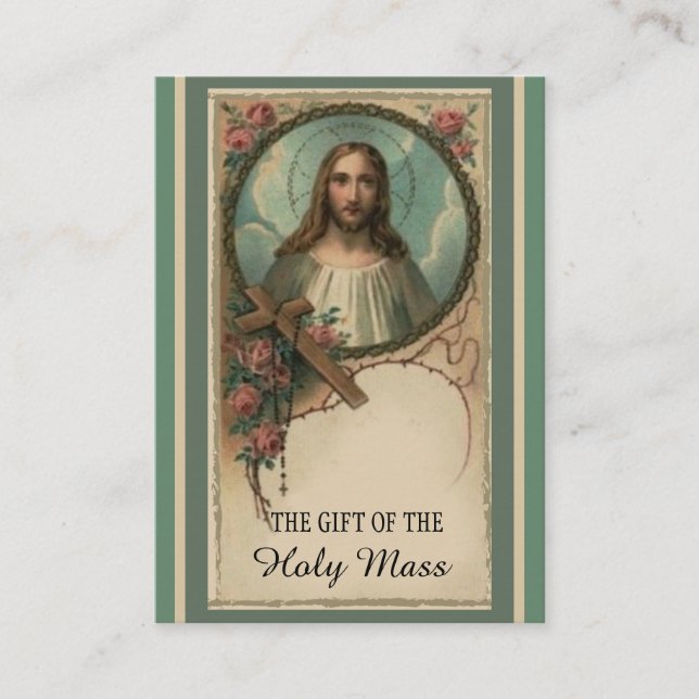 Catholic Mass Offering Prayer Jesus Holy Cards (Front)