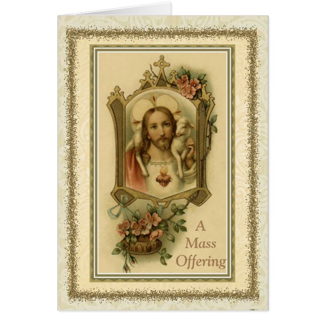 Catholic Mass Sacred Heart Offering Card (Front)