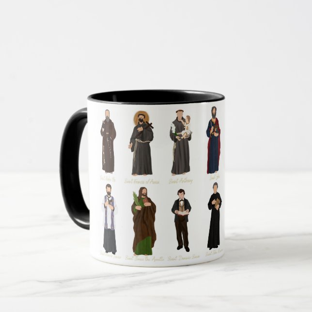 Catholic Men Saint Mug (Front Left)