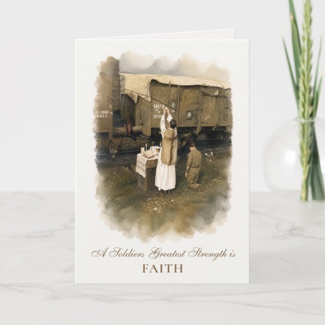 Catholic Military Blessing Deployment Prayer Card (Front)