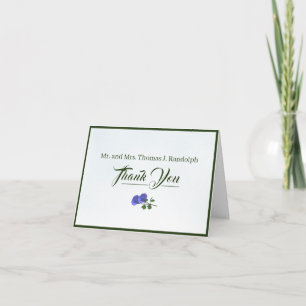 Catholic Misty Blue and Green Thank You Card