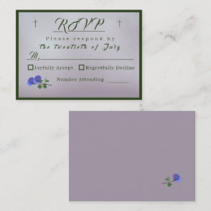 Catholic Misty Mauve and Green Response Card