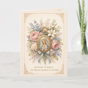 Catholic Mother of Mercy Marian Prayer  Card
