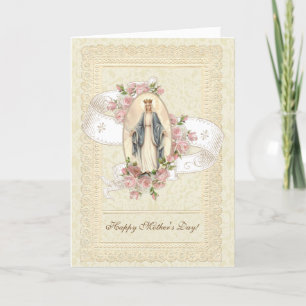 Catholic Mothers Day  Mother Mary Card