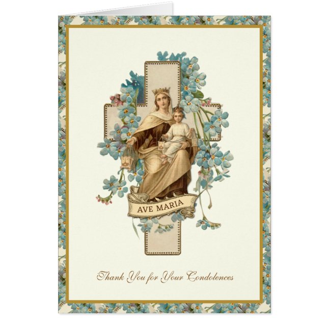 Catholic MOUNT CARMEL  Funeral Condolence (Front)