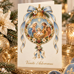 Catholic Nativity Religious Marian Scripture Thank You Card