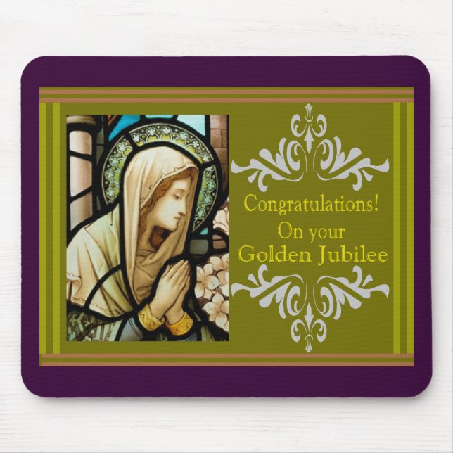 Catholic Nun "Golden Jubilee" Cards & Gifts Mouse Pad (Front)
