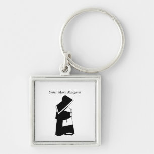 Catholic Nun Sister in Habit Custom Name Key Ring