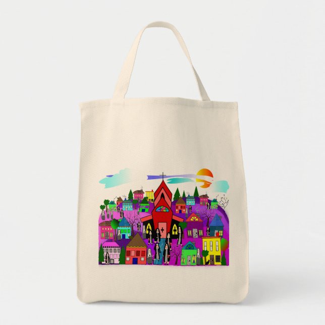 Catholic Nuns Art "Heading to Church" Tote Bag (Front)