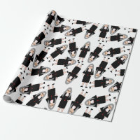 Catholic Nuns In Black Habits Gift Wrap
