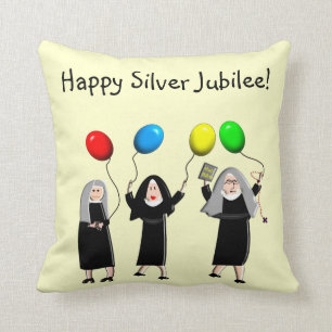 Catholic Nuns Silver Jubilee Pillow