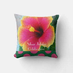 Catholic Nuns Silver Jubilee Pillow Hibiscus