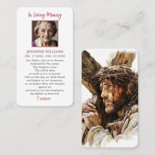 Catholic Photo Prayer Card Jesus on Cross