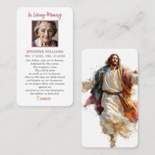 Catholic Prayer Card Jesus The Lord's Prayer