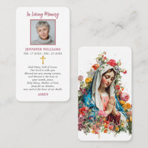 Catholic Prayer Card Our Lady of Good Counsel