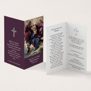 Catholic Prayer Cards   Coronation